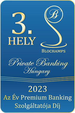 Az Év Premium Banking Szolgáltatója Díj 3. hely 2023