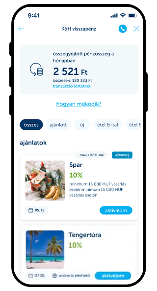 K&H visszapénz