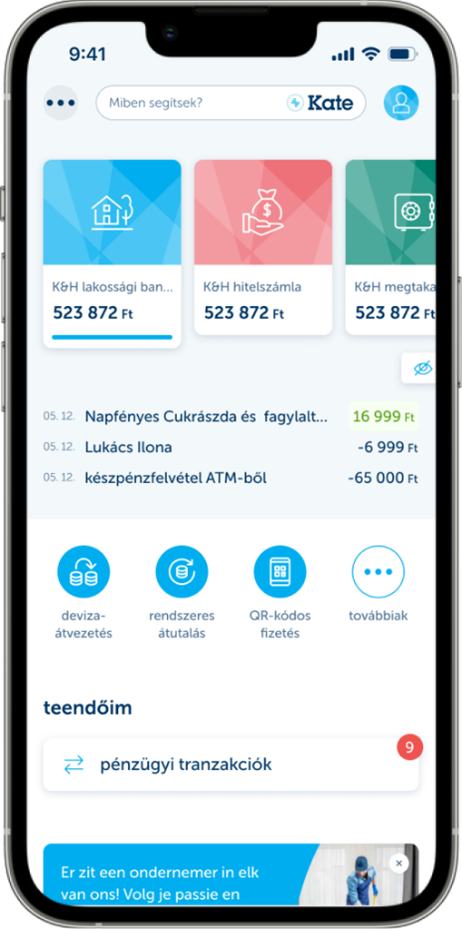 TE & az új K&H mobilbank